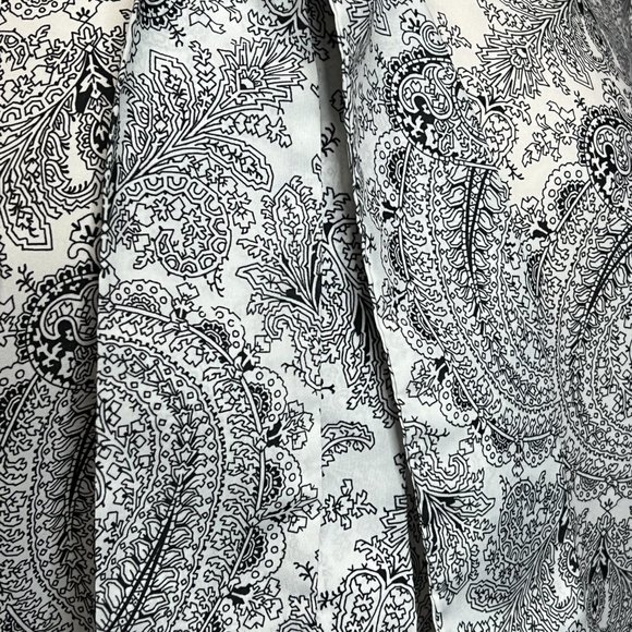 Vintage black and white paisley print blouse - Picture 5 of 7